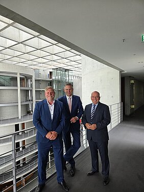 Heiko Teggatz, Christoph de Vries und Rainer Wendt im Deutschen Bundestag