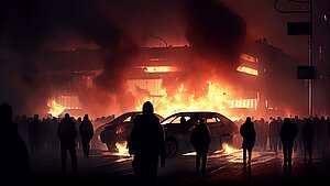 Ausschreitungen Krawalle nachts